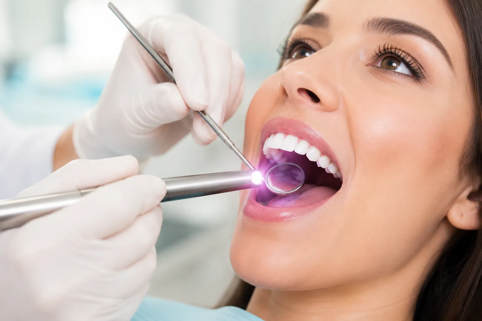 Oral cancer screening examination at Able Family Dental