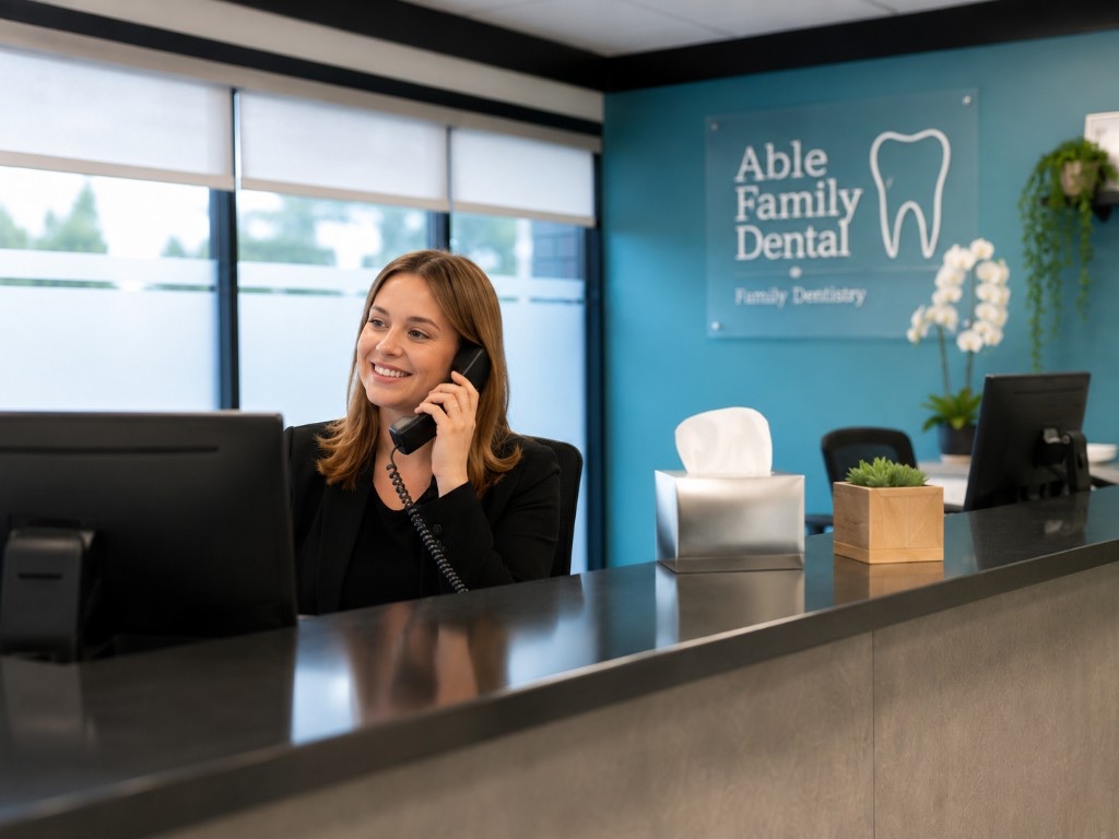Receptionist at Able Family Dental front desk
